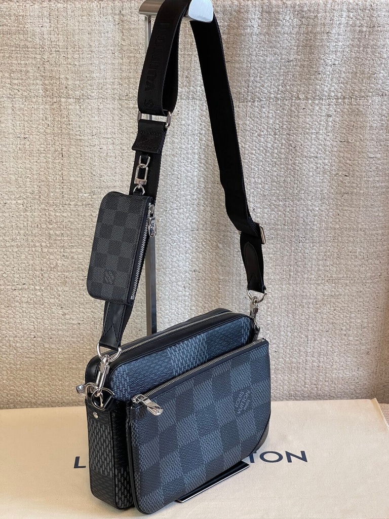 100 Original Louis Vuitton Trio Messenger N50017 Preloved